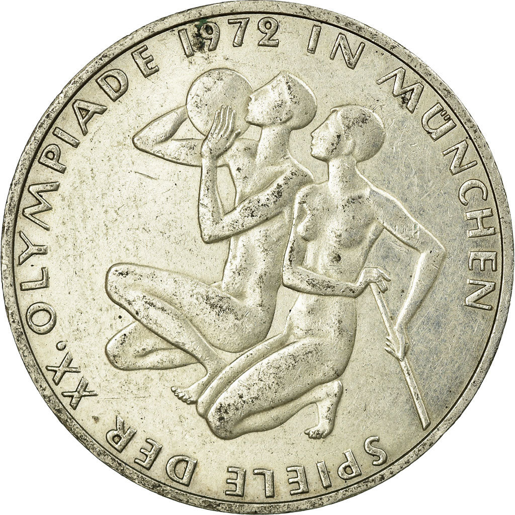 Munten, Federale Duitse Republiek, 10 Mark, 1972, Hamburg, ZF, Zilver, KM:132