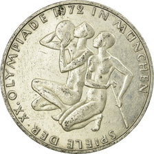 Moneta, GERMANIA - REPUBBLICA FEDERALE, 10 Mark, 1972, Hamburg, BB, Argento