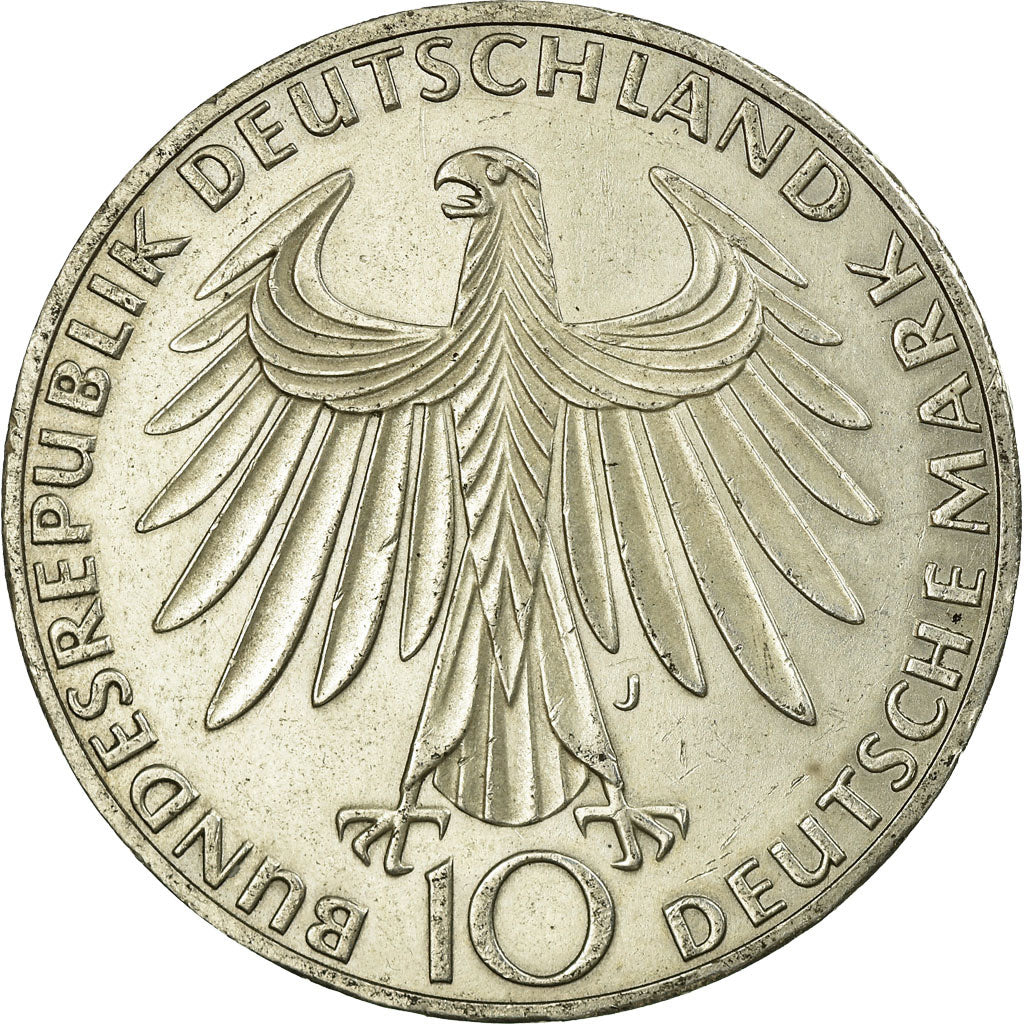 Munten, Federale Duitse Republiek, 10 Mark, 1972, Hamburg, ZF, Zilver, KM:132