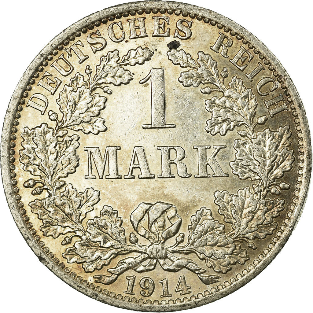 Coin, GERMANY - EMPIRE, Wilhelm II, Mark, 1914, Berlin, AU(55-58), Silver, KM:14