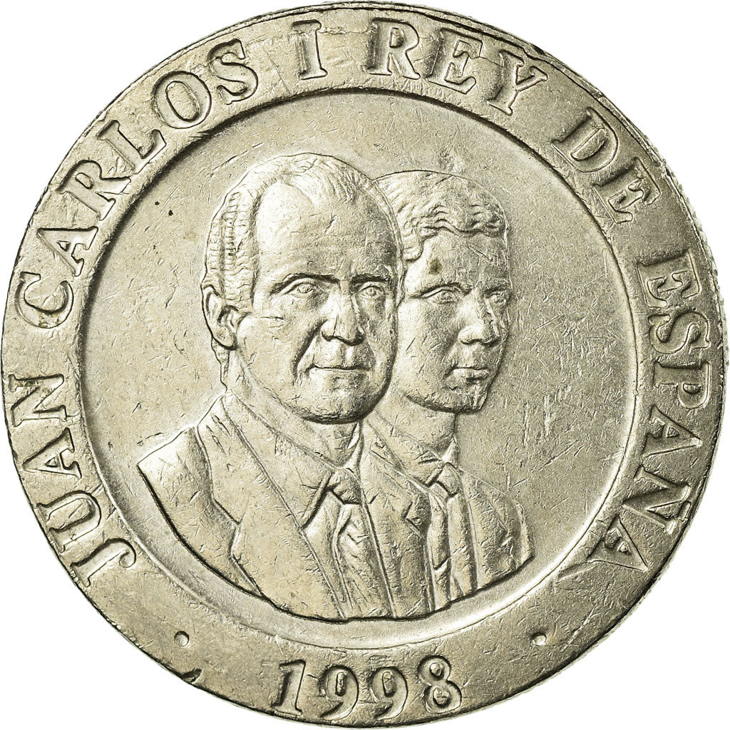 Coin, Spain, Juan Carlos I, 200 Pesetas, 1998, EF(40-45), Copper-nickel, KM:992