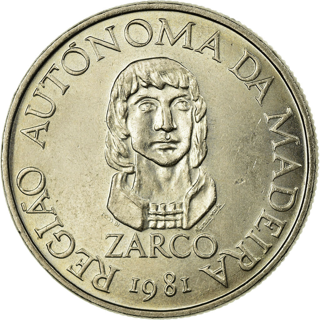 Coin, MADEIRA ISLANDS, 25 Escudos, 1981, MS(63), Copper-nickel, KM:4