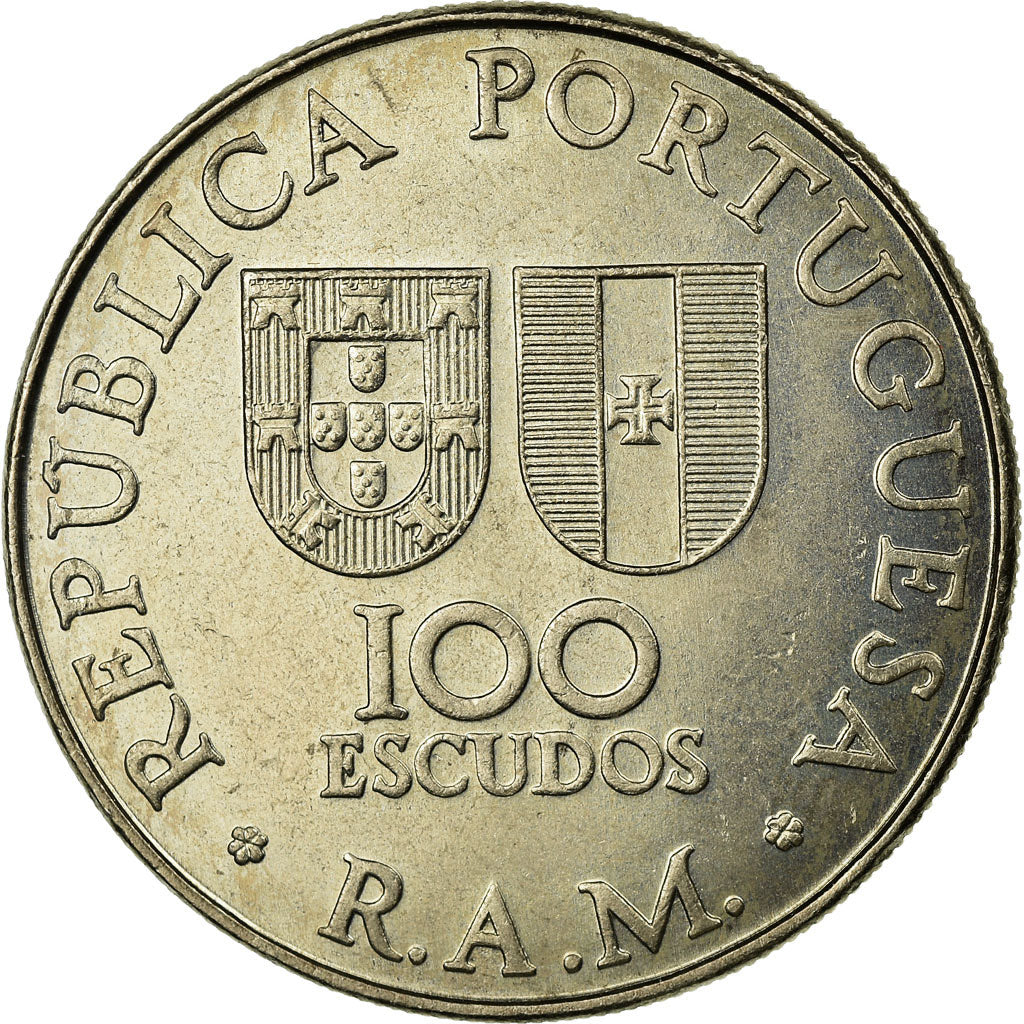 Coin, MADEIRA ISLANDS, 100 Escudos, 1981, AU(55-58), Copper-nickel, KM:5