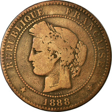 Coin, France, Cérès, 10 Centimes, 1888, Paris, F(12-15), Bronze, KM:815.1