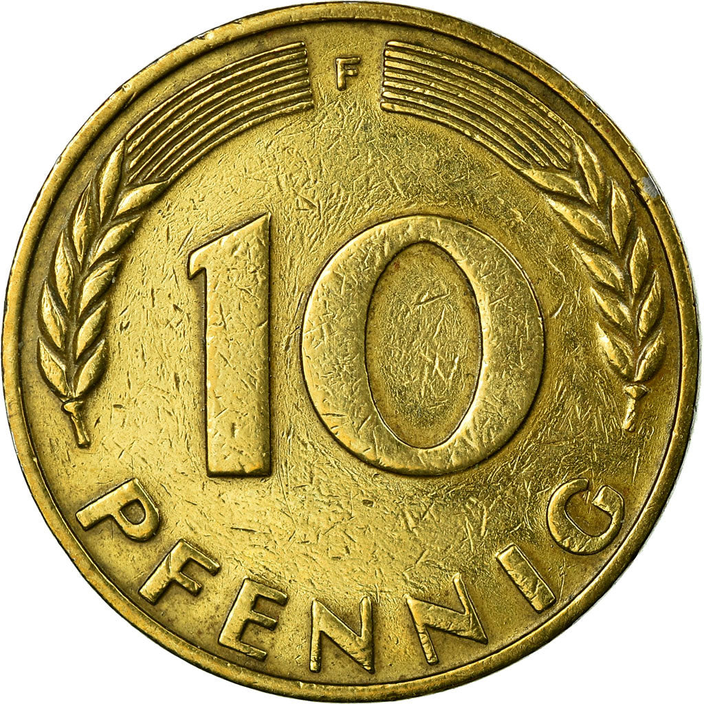 Monnaie, République fédérale allemande, 10 Pfennig, 1950, Stuttgart, SUP