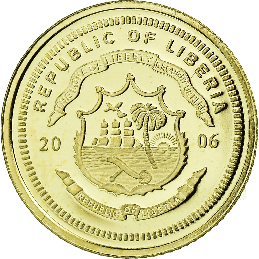 Coin, Liberia, Panda, 10 Dollars, 2006, MS(65-70), Gold