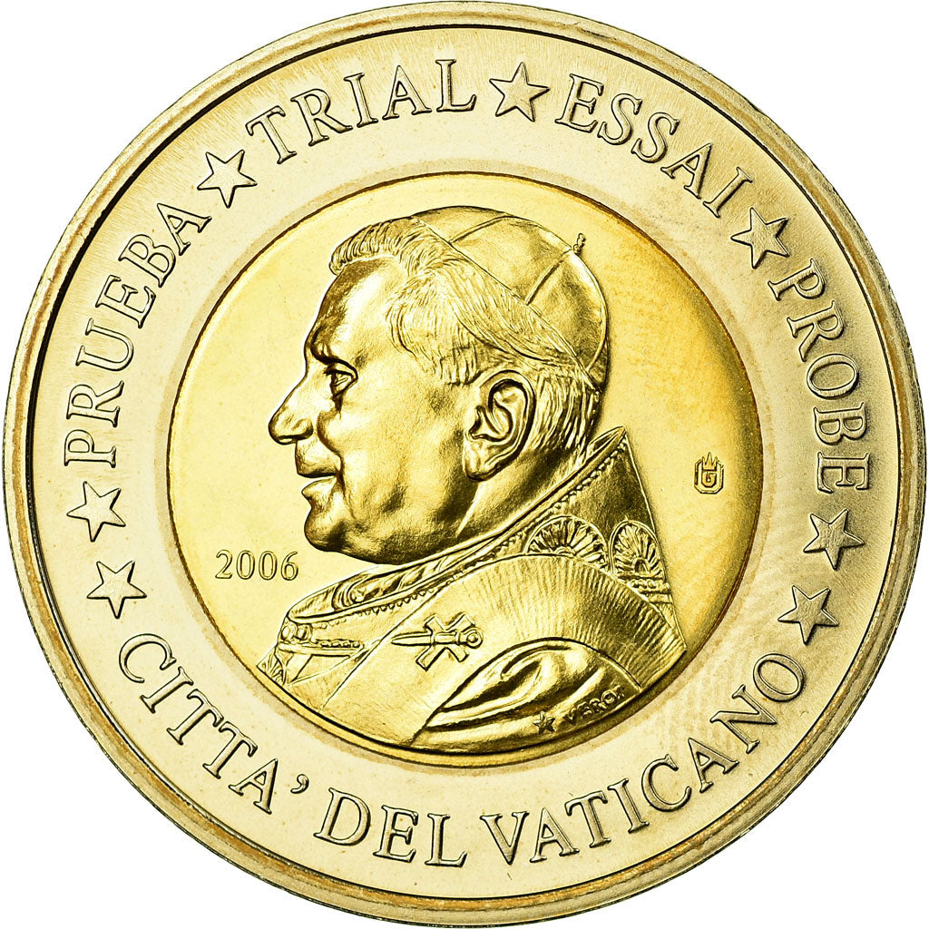 Vatican, 2 Euro, unofficial private coin, MS(63), Bi-Metallic