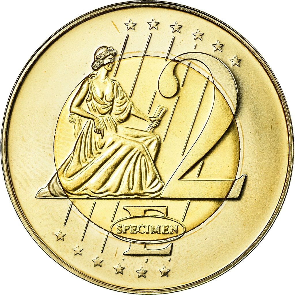 Vatican, 2 Euro, unofficial private coin, MS(63), Bi-Metallic