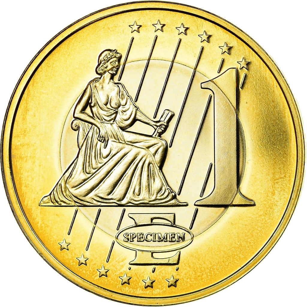 Vatican, 1 Euro, unofficial private coin, MS(63), Bi-Metallic