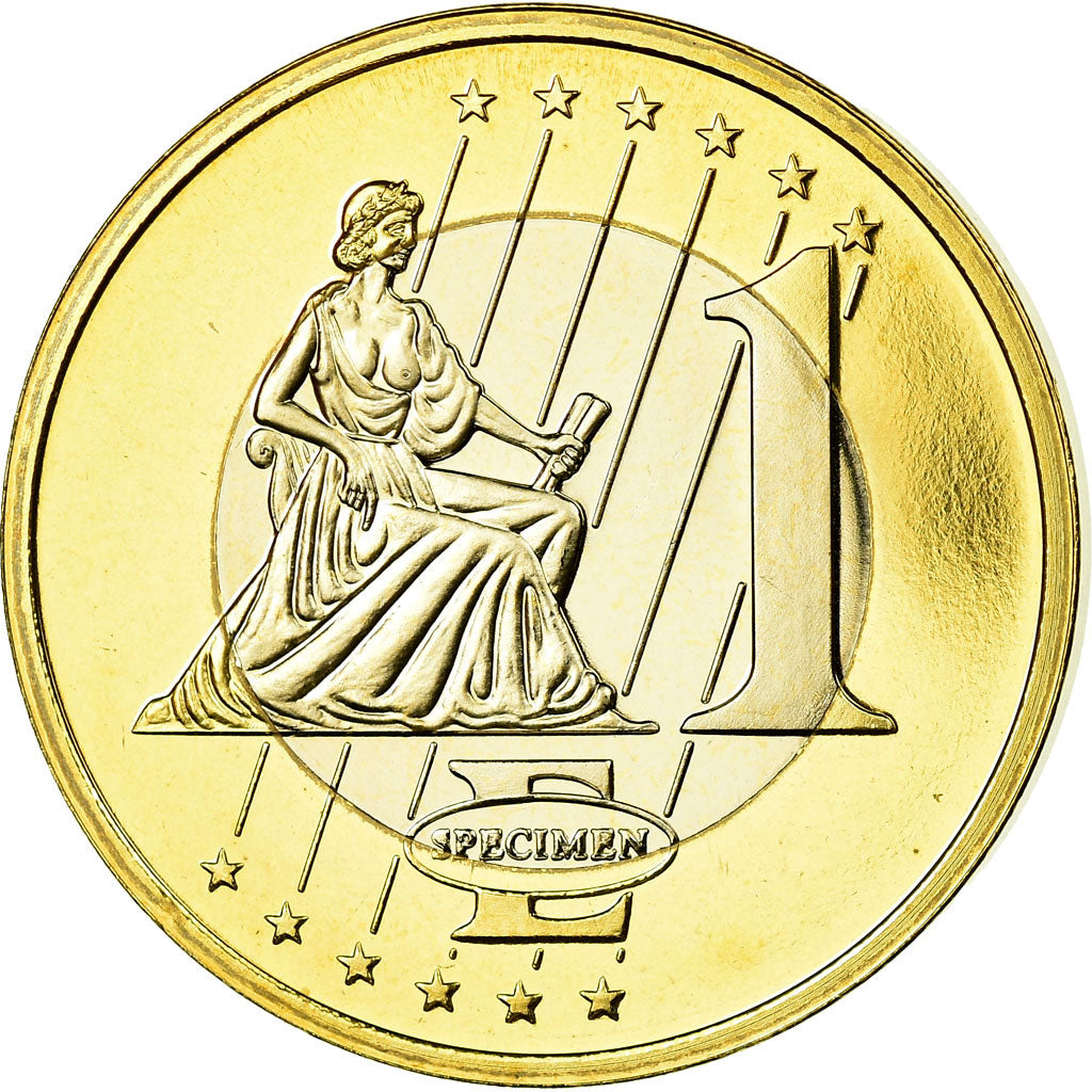 Vatican, 1 Euro, unofficial private coin, MS(63), Bi-Metallic