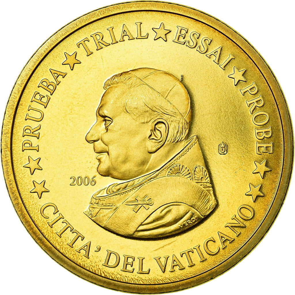 Vaticano, 50 Euro Cent, unofficial private coin, SC, Aluminio y cuproníquel