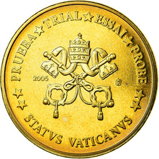 Vatican, 10 Euro Cent, unofficial private coin, MS(63), Copper-Nickel-Aluminum