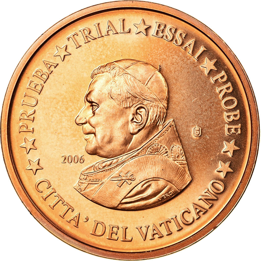 Vatican, 5 Euro Cent, unofficial private coin, MS(63), Copper Plated Steel