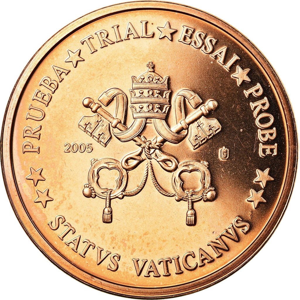 Vatican, 5 Euro Cent, unofficial private coin, MS(63), Copper Plated Steel