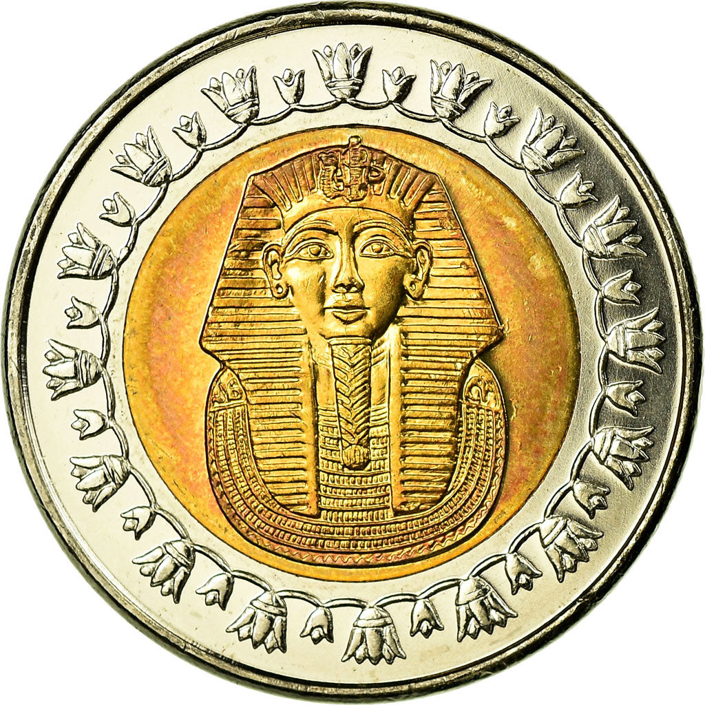 Coin, Egypt, Pound, 2007/AH1428, Cairo, MS(65-70), Bi-Metallic, KM:940a