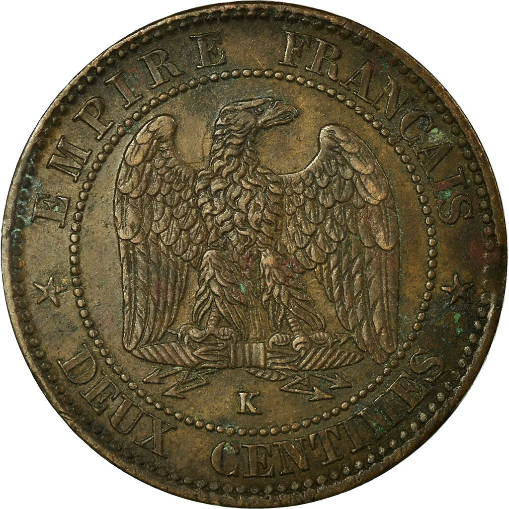 Monnaie, France, Napoleon III, Napoléon III, 2 Centimes, 1853, Bordeaux, TB+