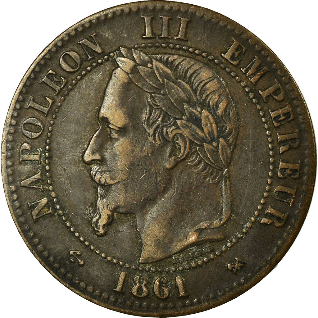 Monnaie, France, Napoleon III, Napoléon III, 2 Centimes, 1861, Bordeaux, TTB