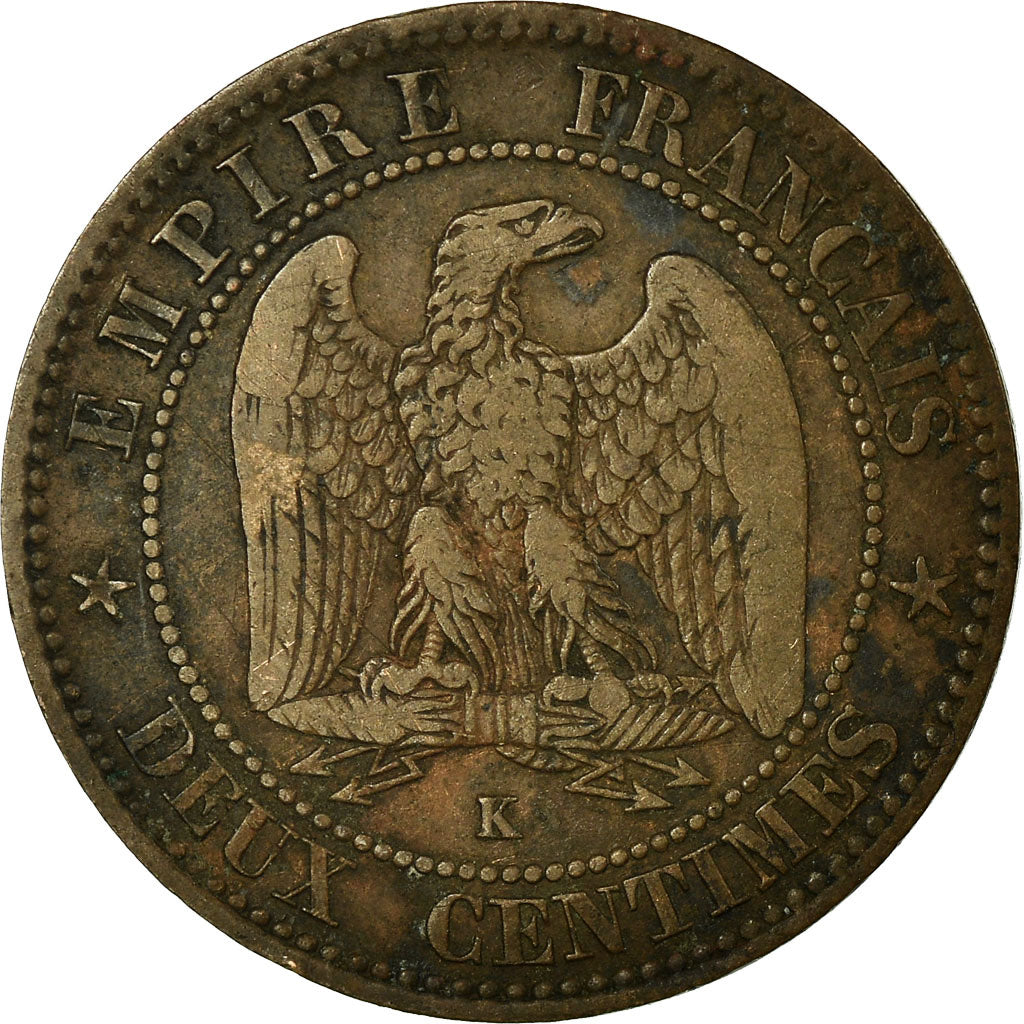 Coin, France, Napoleon III, Napoléon III, 2 Centimes, 1861, Bordeaux
