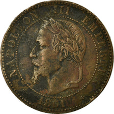 Monnaie, France, Napoleon III, Napoléon III, 2 Centimes, 1861, Strasbourg, TB