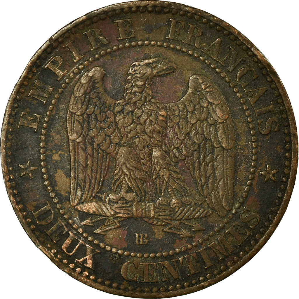 Monnaie, France, Napoleon III, Napoléon III, 2 Centimes, 1861, Strasbourg, TB