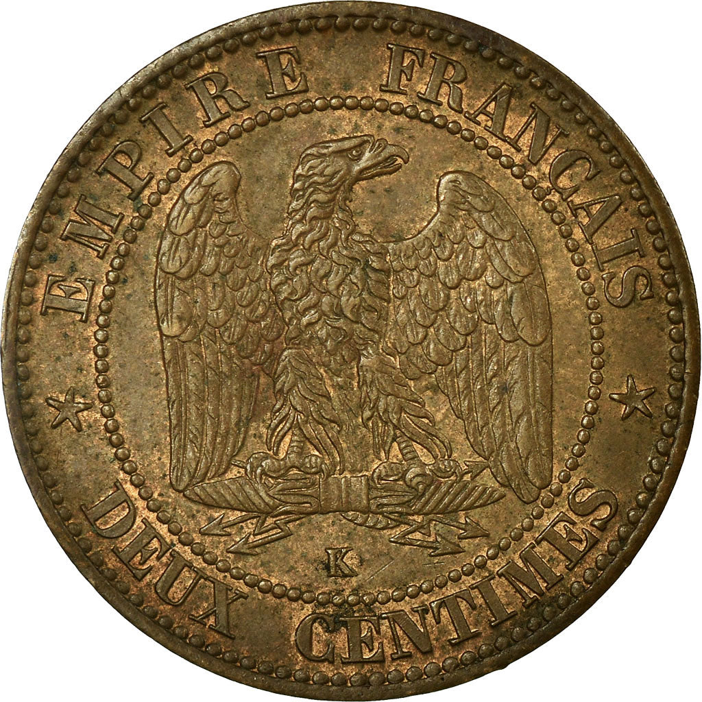 Monnaie, France, Napoleon III, Napoléon III, 2 Centimes, 1862, Bordeaux, TTB+
