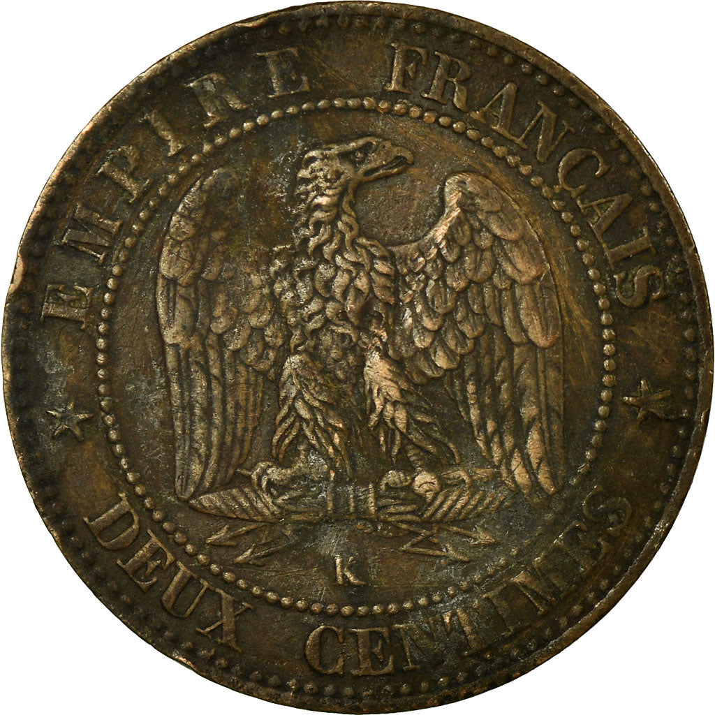 Coin, France, Napoleon III, Napoléon III, 2 Centimes, 1862, Bordeaux
