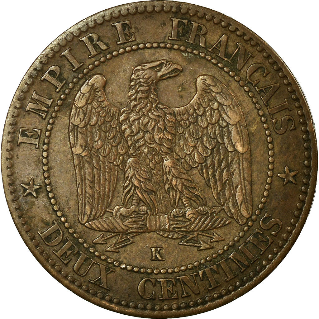 Monnaie, France, Napoleon III, Napoléon III, 2 Centimes, 1862, Bordeaux, TB