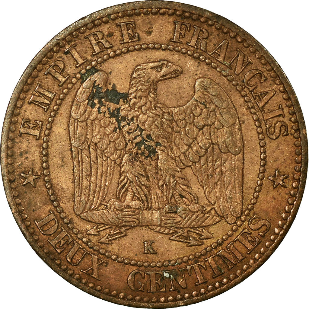 Monnaie, France, Napoleon III, Napoléon III, 2 Centimes, 1862, Bordeaux, TB