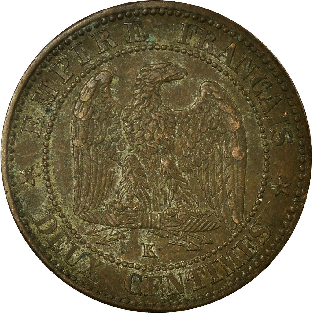Moneta, Francia, Napoleon III, Napoléon III, 2 Centimes, 1862, Bordeaux, MB