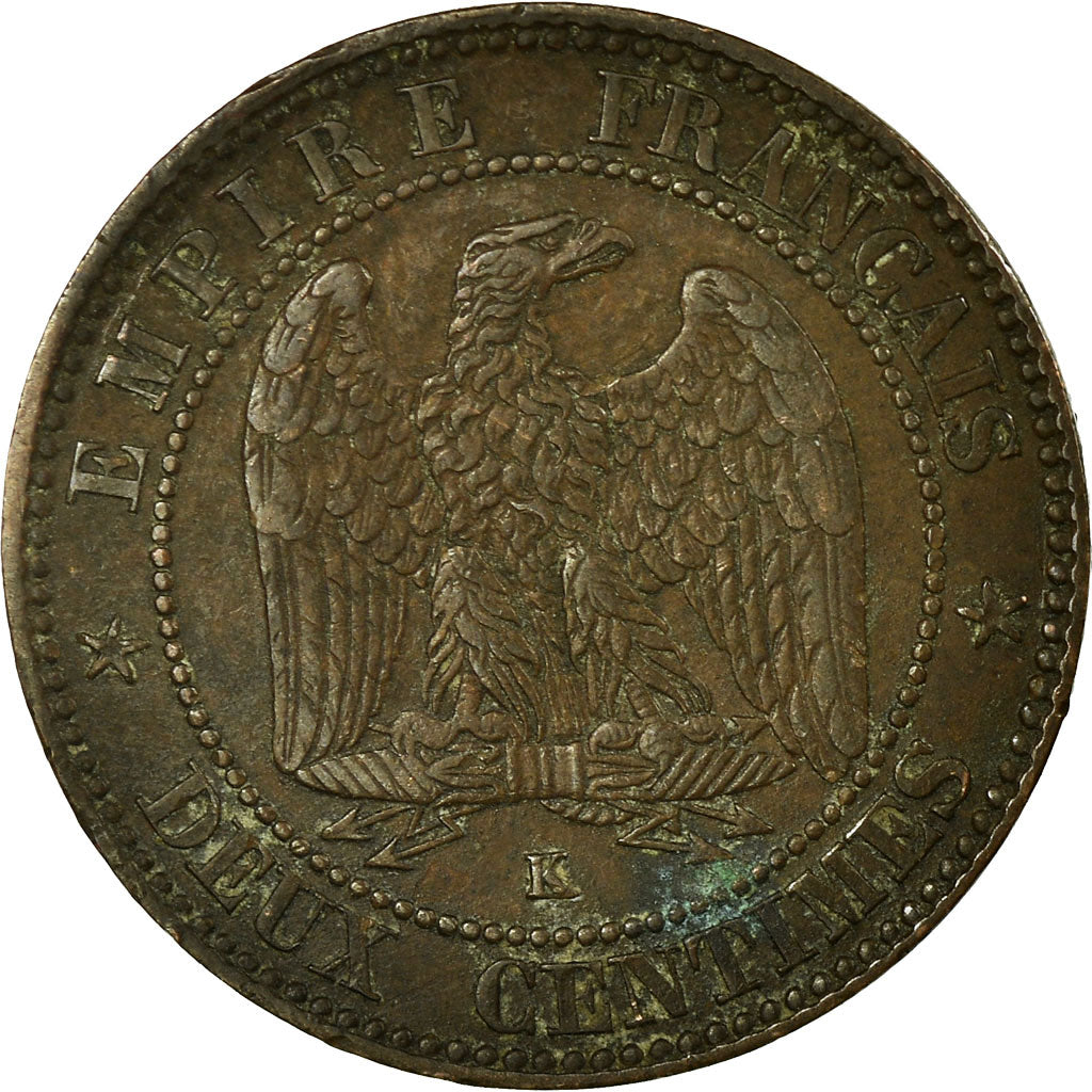 Moneta, Francja, Napoleon III, Napoléon III, 2 Centimes, 1855, Bordeaux