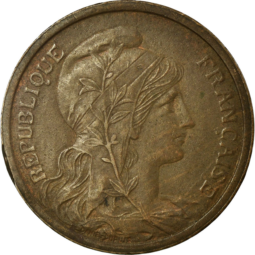 Moneta, Francia, Dupuis, 2 Centimes, 1911, Paris, MB+, Bronzo, KM:841