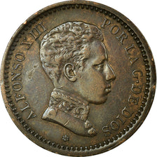Coin, Spain, Alfonso XIII, 2 Centimos, 1904, Madrid, AU(55-58), Copper, KM:722
