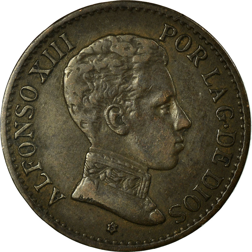 Coin, Spain, Alfonso XIII, Centimo, 1906, Madrid, EF(40-45), Bronze, KM:726
