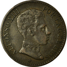 Coin, Spain, Alfonso XIII, Centimo, 1906, Madrid, EF(40-45), Bronze, KM:726
