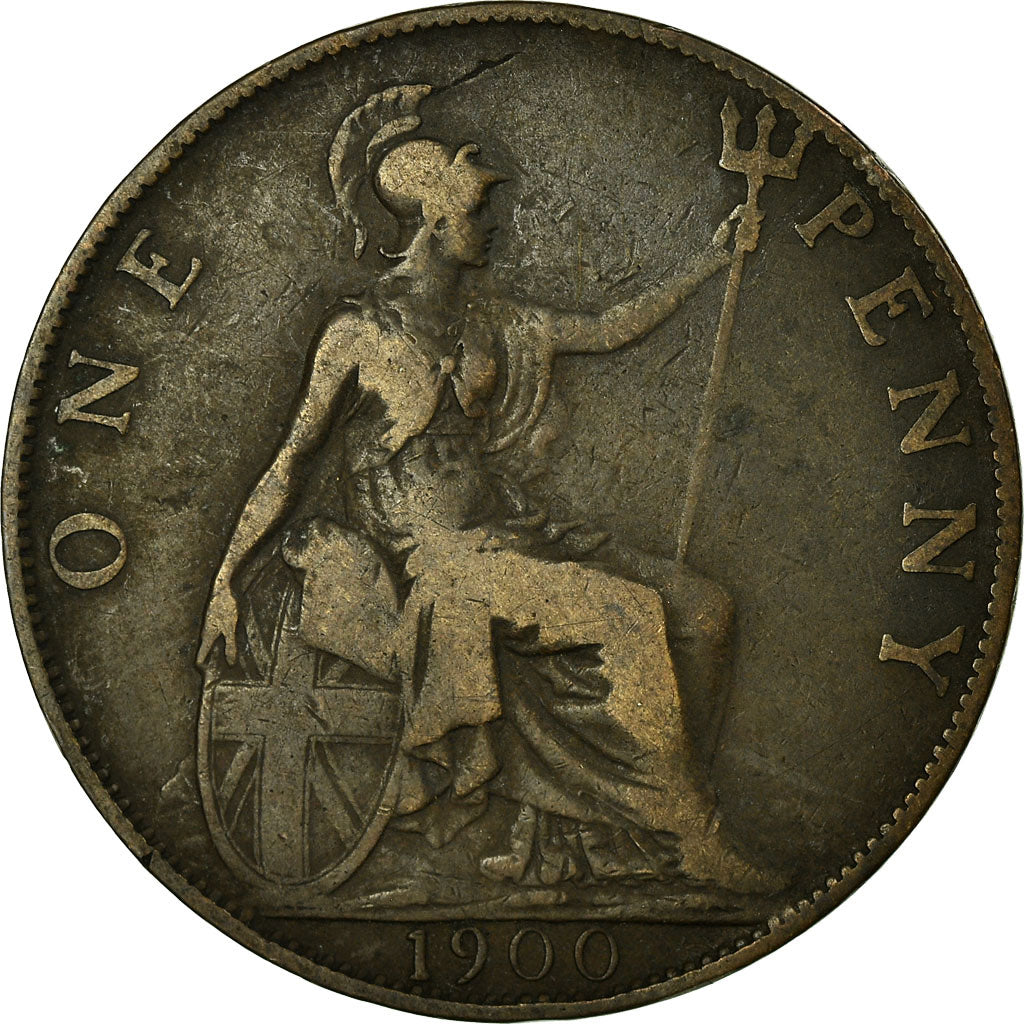 Coin, Great Britain, Victoria, Penny, 1900, VF(20-25), Bronze, KM:790