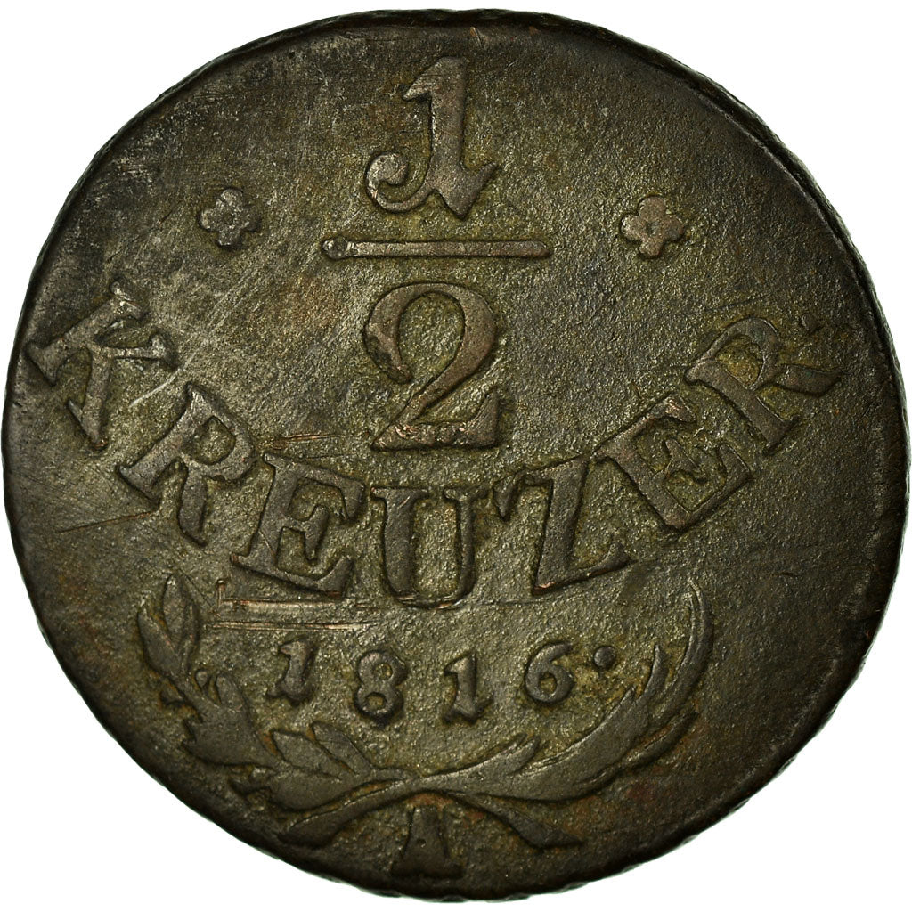 Coin, Austria, Franz II (I), 1/2 Kreuzer, 1816, VF(30-35), Copper, KM:2110