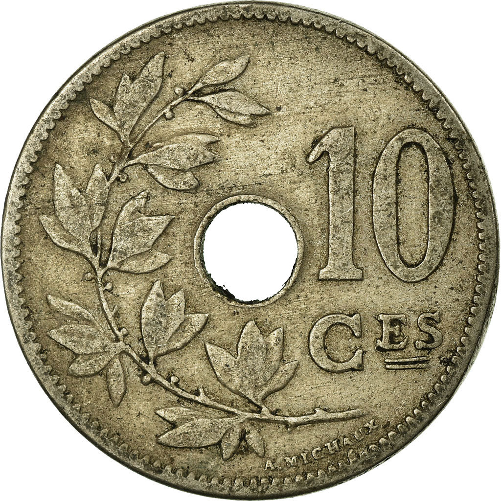 Moneda, Bélgica, 10 Centimes, 1905, BC+, Cobre - níquel, KM:52