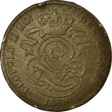 Coin, Belgium, Leopold II, 2 Centimes, 1869, VF(20-25), Copper, KM:35.1