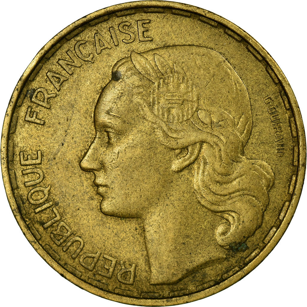 Moneta, Francia, Guiraud, 50 Francs, 1951, Paris, MB, Alluminio-bronzo