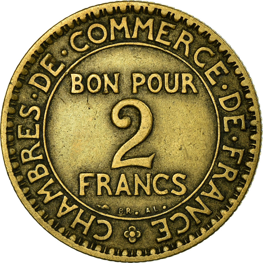 Coin, France, Chambre de commerce, 2 Francs, 1926, Paris, VF(20-25)