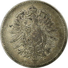 Coin, GERMANY - EMPIRE, Wilhelm I, Mark, 1881, Stuttgart, VF(20-25), Silver