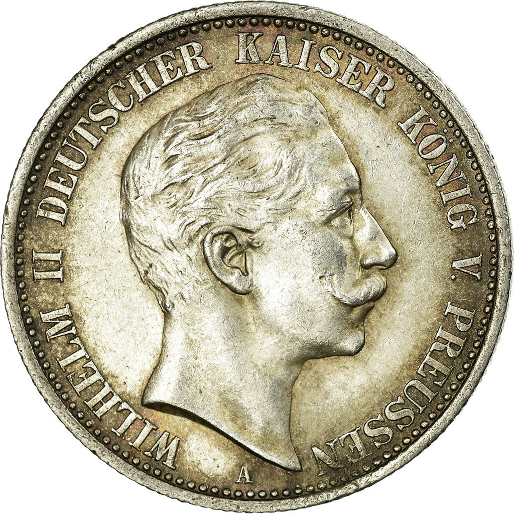 Coin, German States, PRUSSIA, Wilhelm II, 2 Mark, 1905, Berlin, VF(30-35)