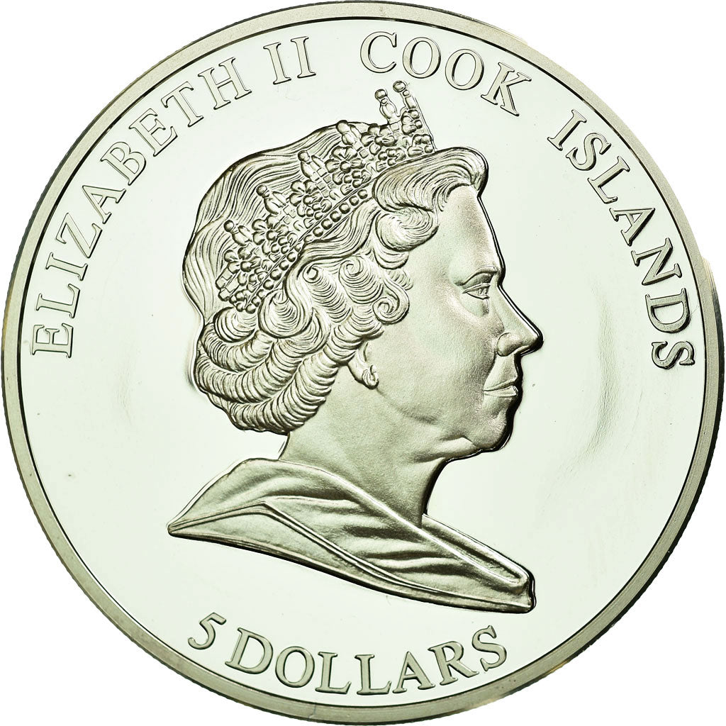 Coin, Cook Islands, Elizabeth II, 5 Dollars, 2011, Franklin Mint, MS(65-70)