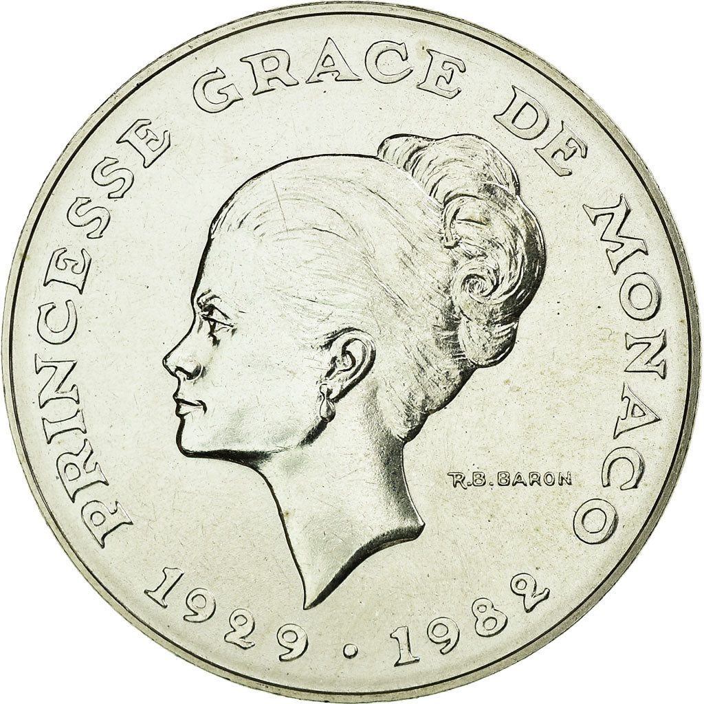 Coin, Monaco, 10 Francs, 1982, ESSAI, MS(65-70), Silver, KM:E73, Gadoury:MC158