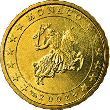 Monaco, 10 Euro Cent, 2002, UNZ, Messing, KM:170