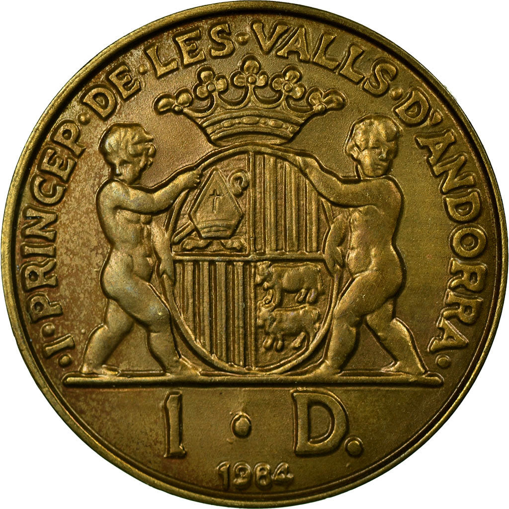 Coin, Andorra, Diner, 1984, AU(55-58), Copper And Zinc, KM:15