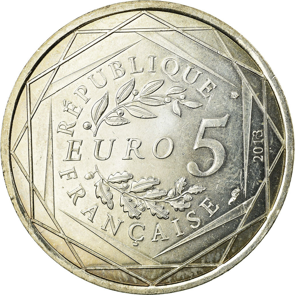 France, Fraternité, 5 Euros, 2013, AU(55-58), Silver, Gadoury:EU647