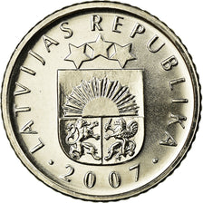 Coin, Latvia, 50 Santimu, 2007, MS(63), Copper-nickel, KM:13