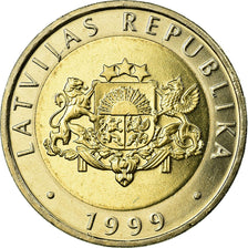 Coin, Latvia, 2 Lati, 1999, MS(63), Bi-Metallic, KM:38