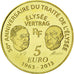 France, 5 Euro, Traité de l'Elysée, 2013, BE, MS(65-70), Gold, Gadoury:EU599